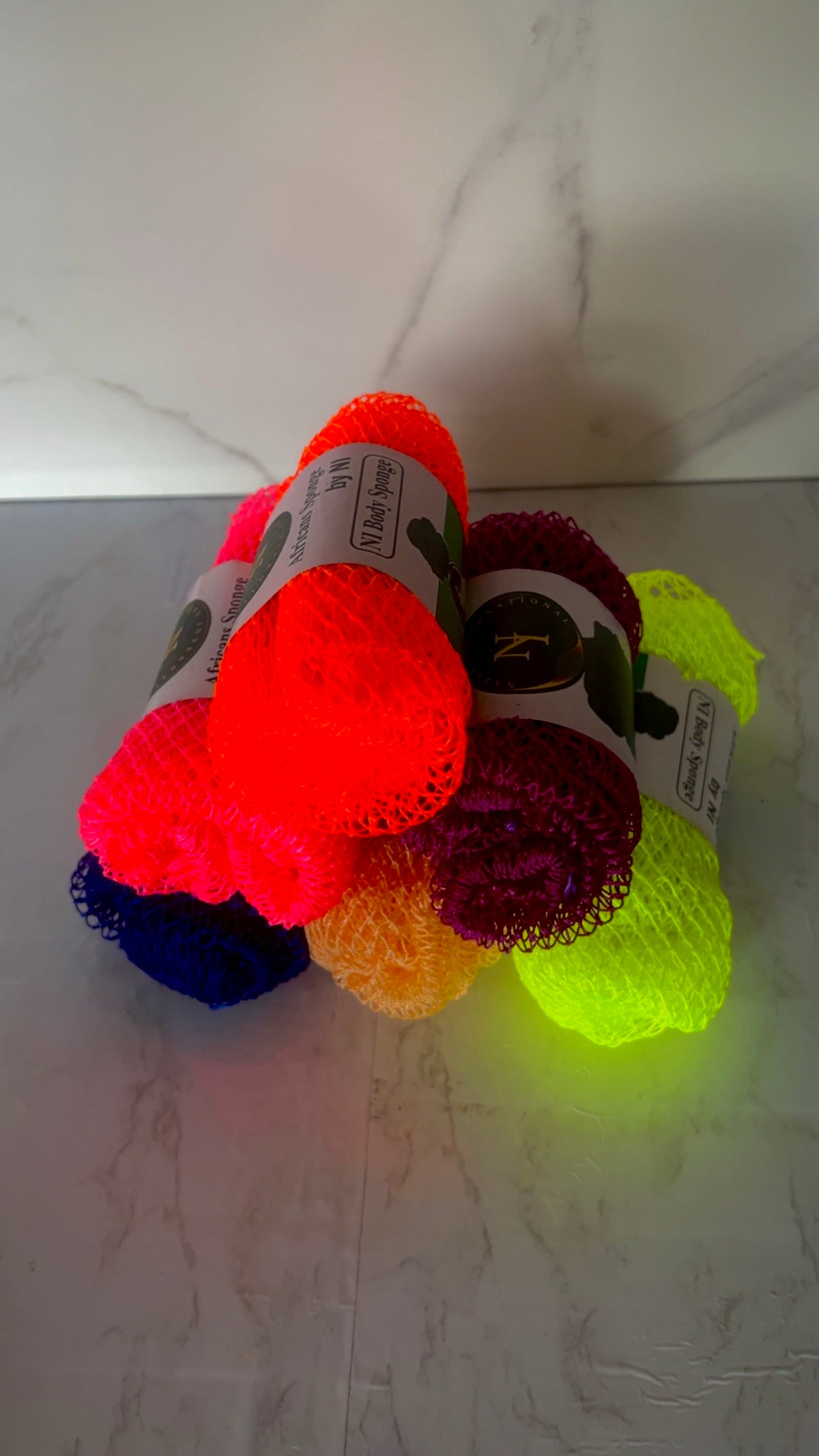 African Net Sponge | Exfoliating Body Scrubber | Long Lasting African Bath Sponge | Deep Cleansing Shower Net | Soft Yet Firm Exfoliation