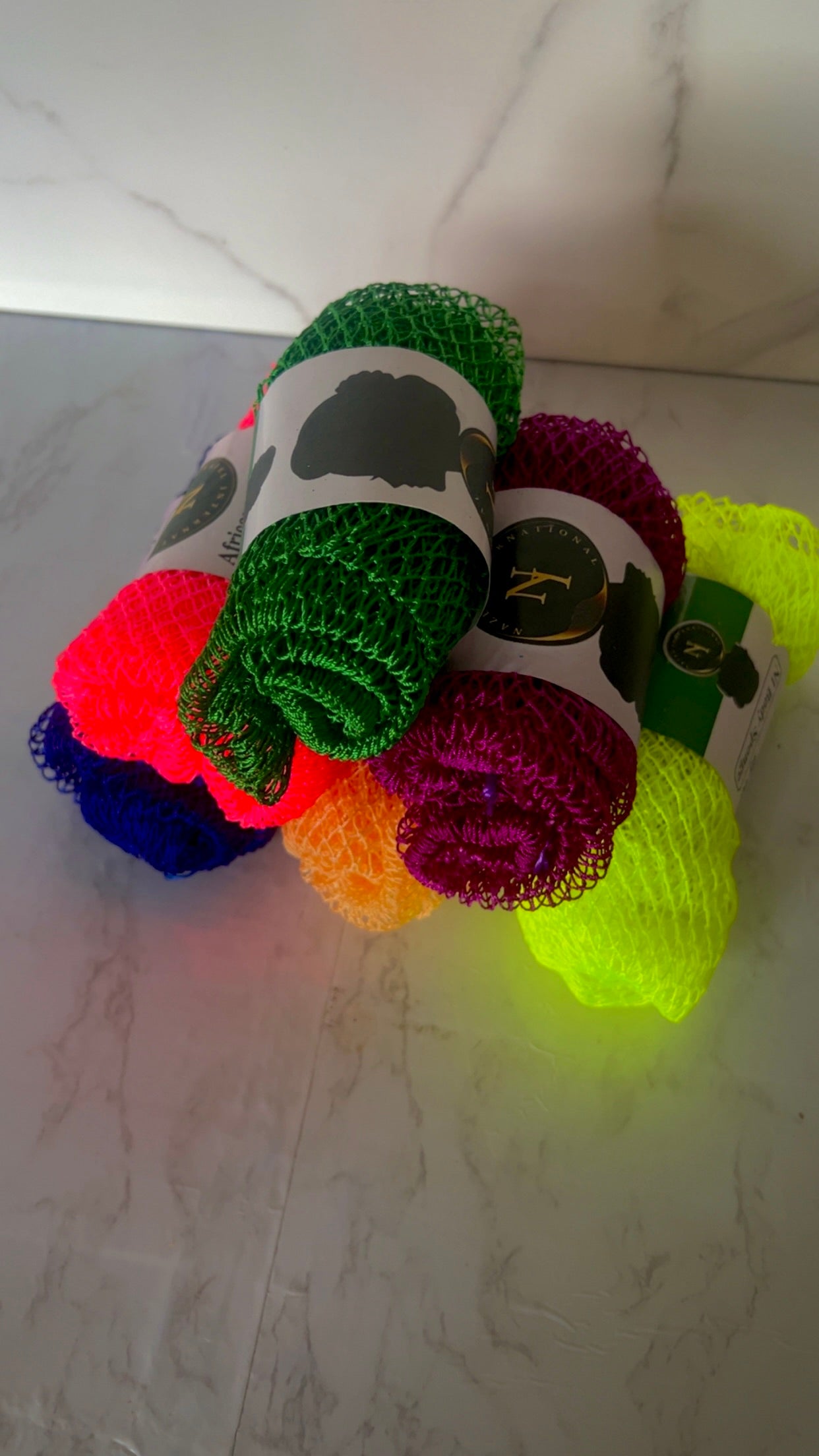 African Net Sponge | Exfoliating Body Scrubber | Long Lasting African Bath Sponge | Deep Cleansing Shower Net | Soft Yet Firm Exfoliation