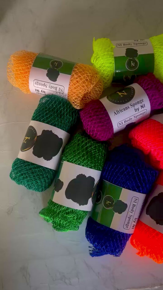 African Net Sponge | Exfoliating Body Scrubber | Long Lasting African Bath Sponge | Deep Cleansing Shower Net | Soft Yet Firm Exfoliation
